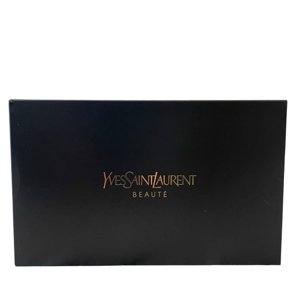 Yves Saint Laurent YSL Beaute Makeup Bag Travel Pouch Black Patent Clutch NEW - Picture 3 of 16